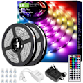 Miniatyrbild 1 av 5: LED-remsa 10M (2 x 5m) RGB-set, 5050 SMD 300 LED-remsor, 12V, LED-remsa självhäftande, flexibel LED-remsa