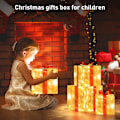 Miniatyrbilde 3 av 5: Julelysgaveesker, Sett med 3 Juledekorasjoner Ask Super Lyssterke 60 LED-lys, Juledekorasjoner Utenfor Gressplen