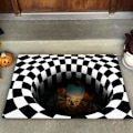 Miniatyrbilde 5 av 5: Clown Fälla Illusion Dörrmatta Halloween Matta, 3D Geometrisk