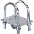 Miniatyrbilde 4 av 8: Antennemastklemme Festesett med U-bolter Rustbeskyttelse Klemme Panel Rør Montering Hårdvare for Utendørs LoRa Antenne Helium Miner Antenne WiFi Antenne, 4G L Silver