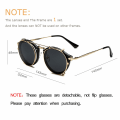 Pikkukuva 2 / 5: Aurinkolasit Steampunk Metal Retro Circle Double Lens Vintage
