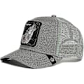 Miniatyrbilde 2 av 2: Svart Panther Mesh Cap for Voksne - Sommer Baseball Cap Trucker Cap - WELLNGS Wolf - Grå Wolf-grey