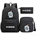 Miniatyrbillede 1 af 5: Fotbold Messi Rygsæk 3 Dele Light Green
