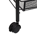 Miniatyrbillede 3 af 5: vidaXL Rullebord 3 Hylder Sort 46x26x64 cm Jern black 2200