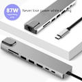 Pikkukuva 2 / 7: USB-C-keskus 8-in-1 moniportti-tyyppi C-sovitin 4K HDMI-portin kanssa...... silver 78
