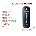 Miniatyrbillede 3 af 5: 4G LTE-adapter WiFi-dongle, 4G LTE USB-modem trådløst USB-netværkskort, 150 Mbps WiFi-modem 4G USB Wi-Fi-router