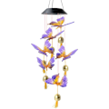 Miniatyrbillede 1 af 2: Sommerfugl Vindspil Sol Klokker Lampe Udendørs Sol Lysekrone
