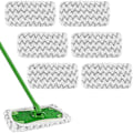 Pikkukuva 2 / 3: Uudelleenkäytettävät 100 % puuvillaiset moppipehmusteet, yhteensopivat Swiffer Sweeper -moppien kanssa (8-pakkaus) Pestävät moppipehmusteet märkä- ja kuivaan käyttöön (moppi ei sisälly)