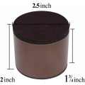 Miniatyrbillede 3 af 5: Møbelforhøjere i kulstofstål, 5 cm, sengeforhøjere i kulstofstål, 6 cm, møbelforhøjere til møbelhøjde 5 cm, brune runde,