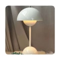 Miniatyrbild 1 av 5: Svamp Blomknopp Uppladdningsbar Led Bordslampor Skrivbordsnatt för mat i sovrummet Touch Nattljus Vit