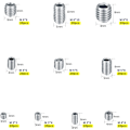 Miniatyrbillede 2 af 5: 200 stk. rustfrie stålskruer M3 M4 M5 M6 M8 Maskinskruer Sortiment Punch Skruv Fixing Kit Sunmostar