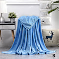 Miniatyrbilde 1 av 2: Falsk pels fleece teppe stor sofa mink sengeteppe myk varm dobbel & king size Fk[HK] Blue