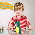 Miniatyrbilde 4 av 5: Pengespill Tyrannosaurus Rex Spargris  Splittersäker Dinosaurie Spargris,   Beste Jul- og Bursdagsgave for Barn Gutter Jenter Hjeminnredning Grønn [kk]