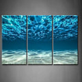 Miniatyrbild 1 av 5: Tryckkonstverk Blå Ocean Sea Väggkonst Målning Tryckt Yta A