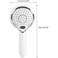 Miniatyrbillede 2 af 5: LED brusehoved, LED brusehoved håndbruser, 3 farver Temperatu