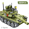 Miniatyrbillede 3 af 5: Militær 85 Hovedkampvogn Byggeklodser WW2 Pædagogisk Legetøj Med To Dukker 1 Sæt