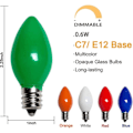 Miniatyrbild 3 av 5: 25ft C7 LED-julbelysning, C7 utomhuskeramiska ljusslingor w