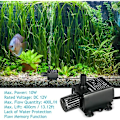 Miniatyrbillede 4 af 5: Ultratyst fontænepumpe Dc12v 10w 400l/h Løft 400cm Minibørsteløs vandpumpe 5,52,1mm nedsænkelig fontænepumpe hun med flowjusteringsfunktion