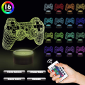 Miniatyrbillede 1 af 2: 3D Gamepad Lampe Spilkonsol Natlampe 3D Illusion Lampe