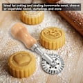 Miniatyrbilde 4 av 5: Ravioli-stanssett - Ledende deigkutter og press med trehåndtak - For Ravioli Pastadeig Lasagne 2