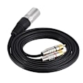 Pikkukuva 1 / 5: 3m 1 XLR naar 2 RCA mannelijke connector stereo audiokabel Y splitterkabel A