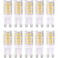 Miniatyrbillede 2 af 5: 10 G9 LED-pærer, varm hvid; ikke dæmpbar