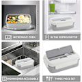 Miniatyrbilde 3 av 5: Lunchboks, Bentoboks for barn og voksne, matbeholder med