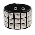 Miniatyrbilde 4 av 5: Lærreim med nagler Punk armbånd for menn og kvinner 80-talls naglearmbånd