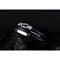 Miniatyrbillede 3 af 5: Flettet læderarmbånd til mænd sort