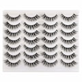 Miniatyrbild 1 av 5: Fransar Lösögonfransar Cat Eyes Wispy Naturliga Faux Mink Fransar 14 Par Pack Lätt Volym Korta Falska Ögonfransar Multipack