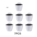Pikkukuva 4 / 5: 7-pack/lot Premium Resin självvattnande växtblomkruka Snygg white 130