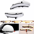 Miniatyrbilde 1 av 5: 2 stk for Skoda Octavia 2009-2013 Superb 2008-2014 Dynamisk LED Blinklys Sekvensiell Indikator Speil Blinklys Dynamic Milk White