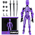 Miniatyrbillede 1 af 5: T13 Actionfigur, Titan 13 3D-trykt Actionfigur, Lucky 13 Actionfigur, Nova 13 Actionfigur Dummy 13 Actionfigur Purple