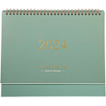Miniatyrbild 2 av 5: 2024 Skrivbordskalender, Stående Flip Desktop Kalender från december 2024, 7,5 x 6,4, Stå upp Skrivbordskalender Grön
