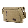 Miniatyrbillede 1 af 5: Canvas Rejsetaske til Mænd Vandring Cross Body Skuldertaske khaki