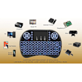 Miniatyrbilde 3 av 5: Trådløst Mini-tastatur Fjernkontroll Touchpad Mus Combo Controller med RGB-bakgrunnsbelysning for Smart TV Android TV Box PC IPTTV 2.4GHz
