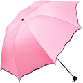 Pikkukuva 1 / 5: Damparasoll Paraply UV-skydd för kvinnor Parasol Lätt Anit-UV Paraplyer för Sommarsolskydd Princess Pink