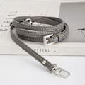 Miniatyrbild 1 av 5: Väska Transformation Tillbehör för Longchamp mini Väskremmar Stansfri axelrem i äkta läder Crossbody Conversion Hängspänn Grey-silver Strap