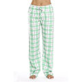 Miniatyrbillede 1 af 5: Pyjamasbukser til kvinder med lommer, bløde flanel ternede pyjamasbukser til kvinder CNMR grøn XL XL green