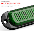Pikkukuva 3 / 5: 10X 4-LED vihreä sivuvalo, sivuvalo, perävaunu, kuorma-auto, RV-valo Wat