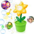 Miniatyrbild 3 av 8: Bubbelmaskin solrosor, LED-lampor, uppladdningsbar, musik, bärbar bubbelmaskin för barn, 20 000 bubblor/min - XF5-
