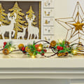 Miniatyrbillede 5 af 5: 6,5 fods julelys guirlande med fyrrekogler,