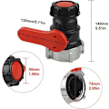 Miniatyrbillede 2 af 4: Adapter og ventil til IBC-tank - DN50 (75mm)? hane.