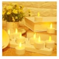 Miniatyrbilde 3 av 3: Lades opp LED-telys, flammefrie flimrende telys, dekorasjoner for jul, fester, arrangementer, bryllup, sett med (varmt lys)