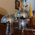 Miniatyrbillede 4 af 5: Svampe Discokugle, Sølv Reflekterende Svampe Ornament til Fest, Værelse, Borddekoration