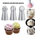Miniatyrbilde 3 av 6: 3 store sprøytetips / dyser - Rustfritt stål silver