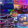 Miniatyrbild 3 av 5: LED-remsa RGB LED-remsor färgförändring LED-ljusloop 5m