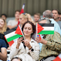 Miniatyrbild 4 av 4: Palestinsk flagga liten med stång, 14x21 cm Palestina handviftande flagga, dubbelsidiga handhållna palestinska flaggor, Palestina flagga 10pcs