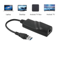 Miniatyrbild 1 av 5: USB 3.0 HUB 10/100/1000 Mbps USB till RJ45 Gigabit Ethernet LAN-nätverksadapter för bärbar dator