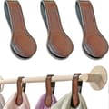 3-pak magnetiske håndklædeclips - læder badeværelseshåndklædeclips til håndklædestænger-FA-